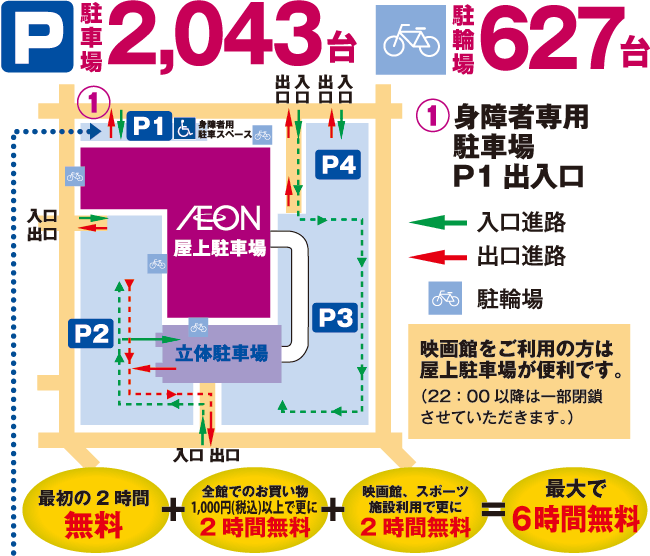 イオン松江駐車場
