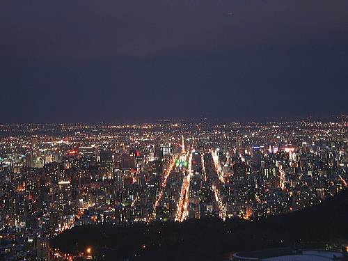 札幌の夜景です。お天気がいいとキレイです。
