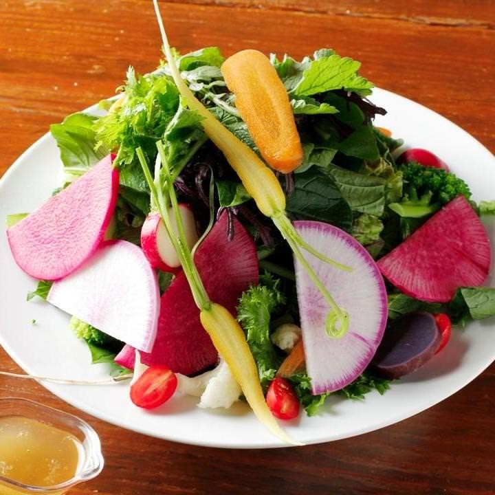 一日に必要な野菜がこの一皿で摂れます！新鮮よこはま野菜を特製ドレッシングで♪