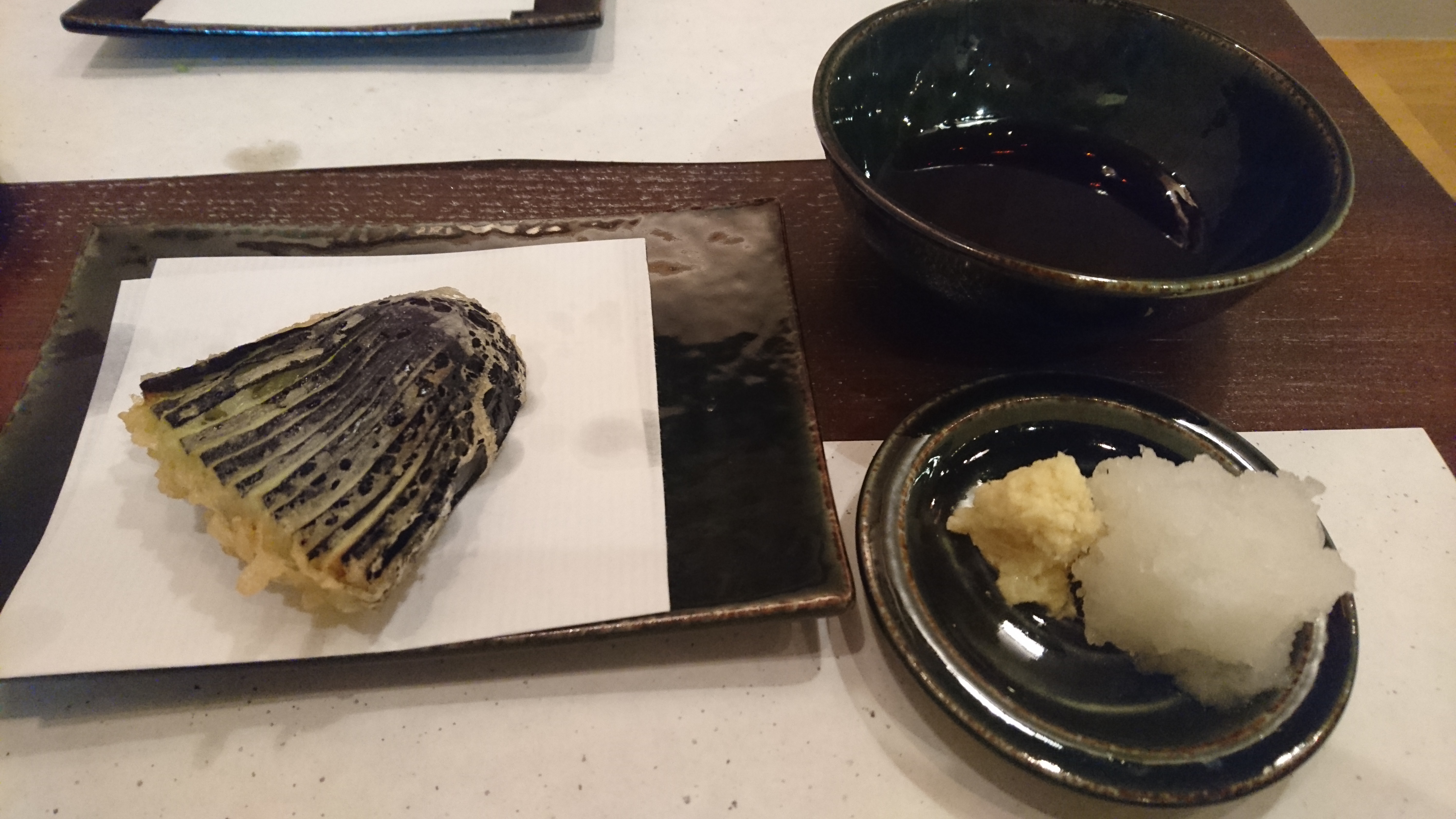 ナスの天ぷら揚げたて最高…