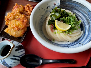 鶏天ぶっかけうどん