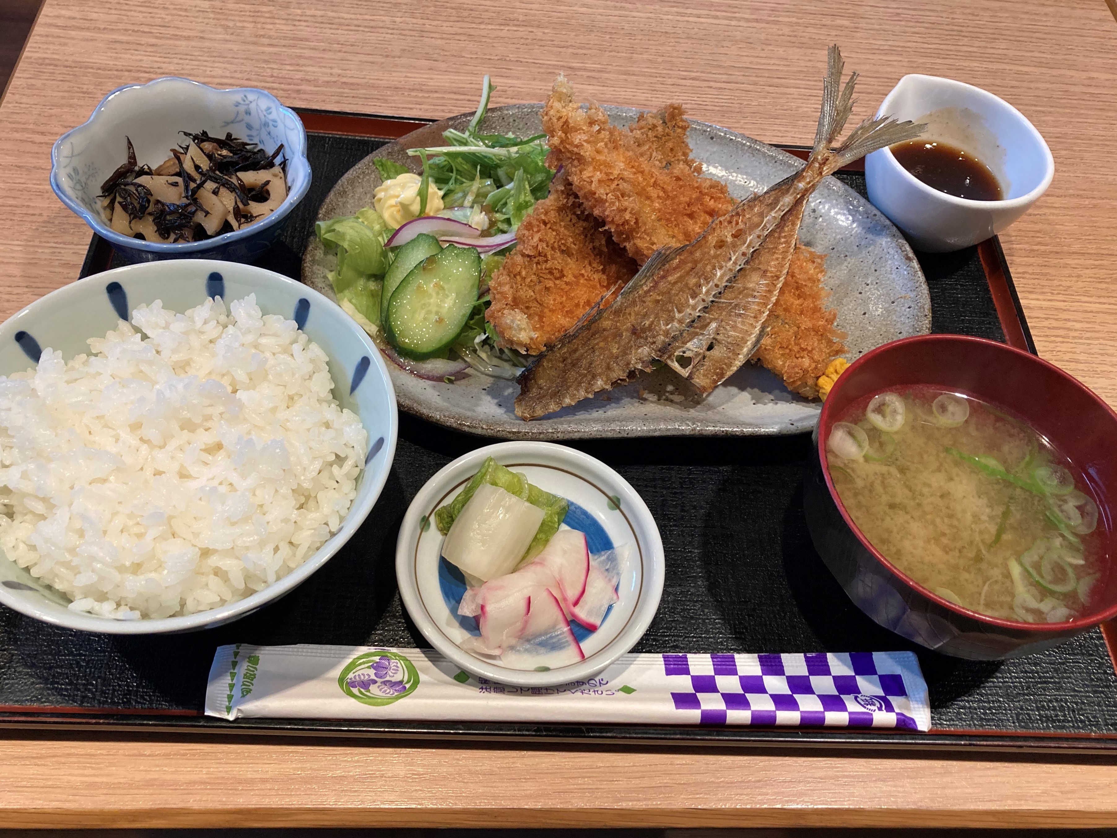 ランチ　アジフライ定食