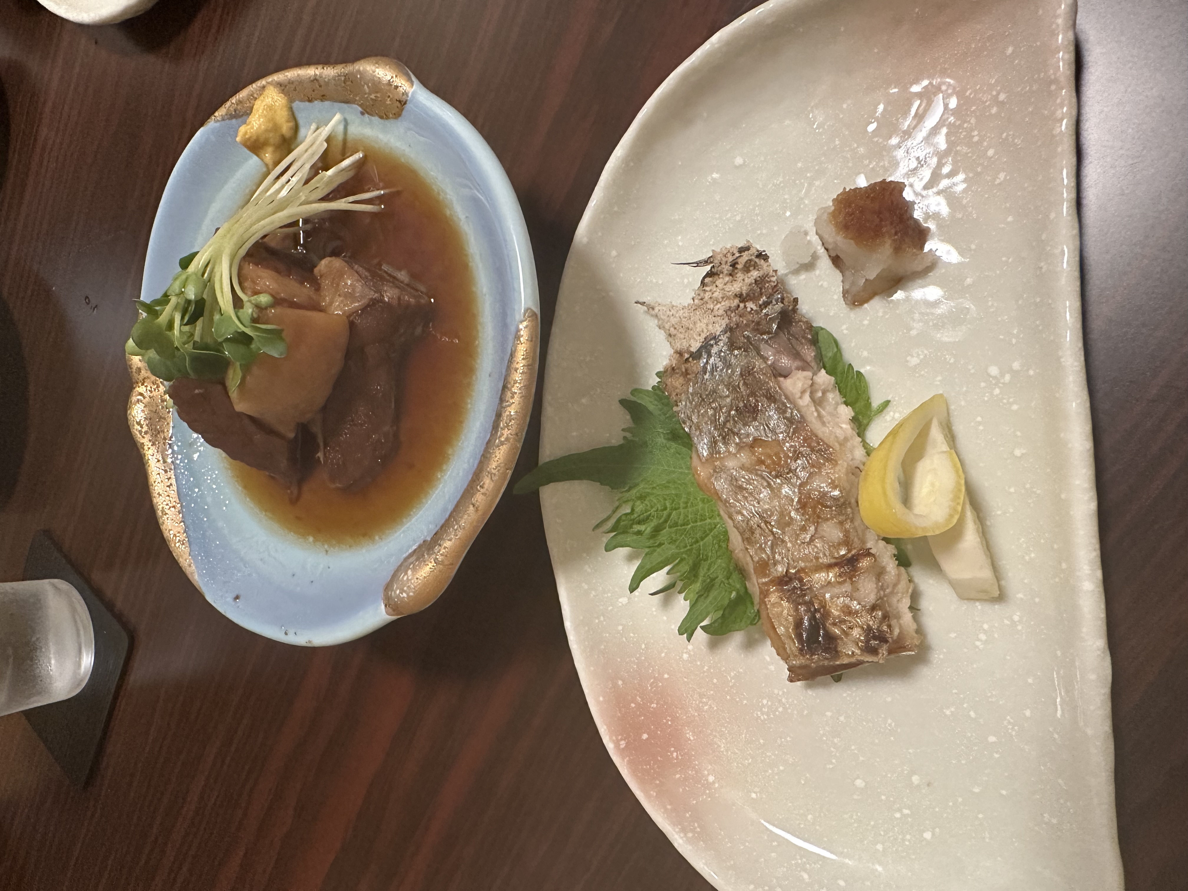 豚の角煮＆太刀魚の塩焼き