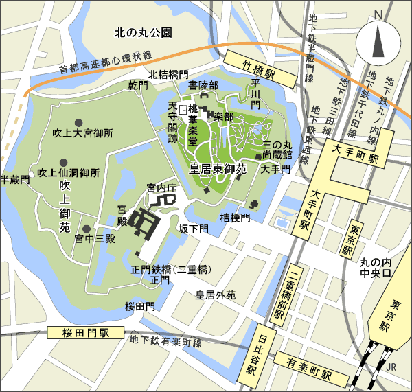 皇居周辺地図