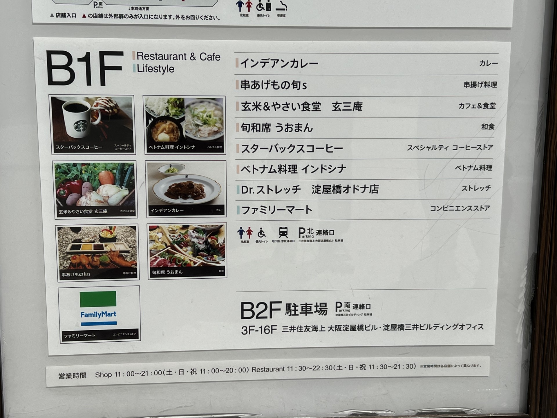 B1Fフロアガイド